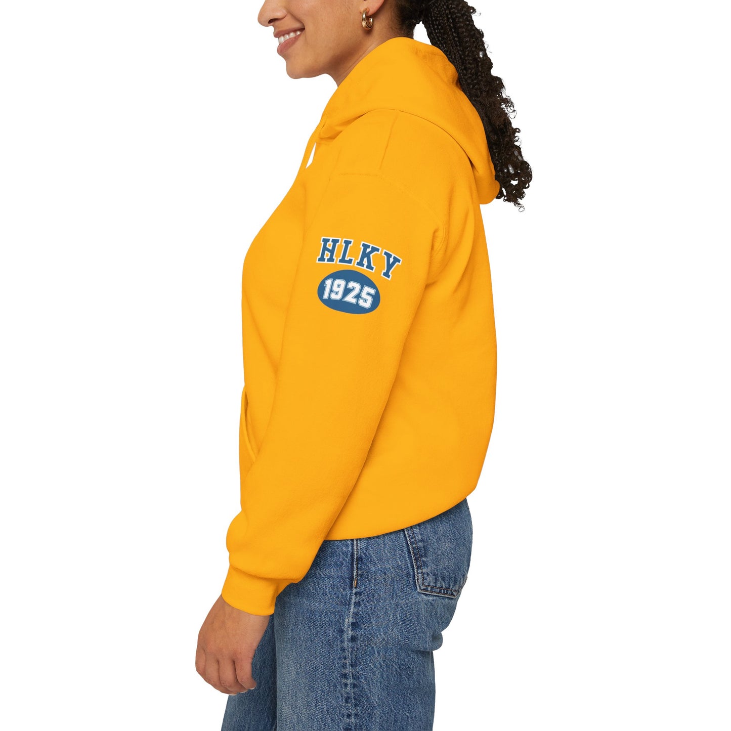 Herrington Lake Collegiate Collection Unisex Heavy Blend™ Hooded Sweatshirt w/ Printed Sleeve Accent