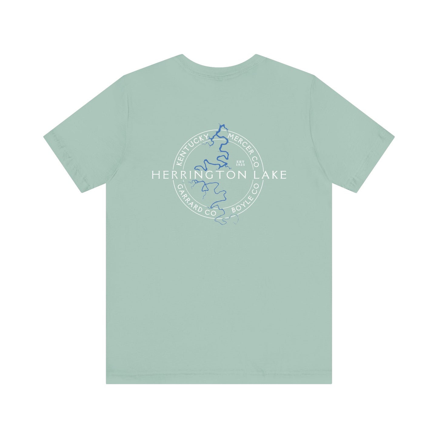 "The Classic" Herrington Lake and County Double-Sided Print Unisex Jersey Knit Cotton Short Sleeve Tee