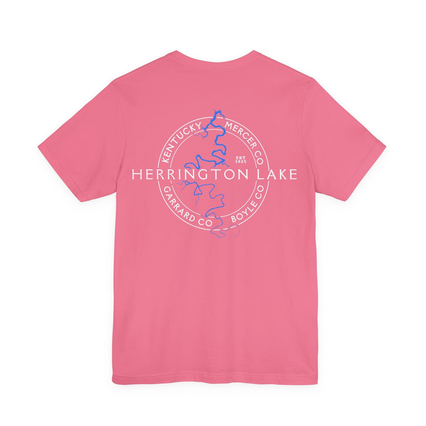 "The Classic" Herrington Lake and County Double-Sided Print Unisex Jersey Knit Cotton Short Sleeve Tee