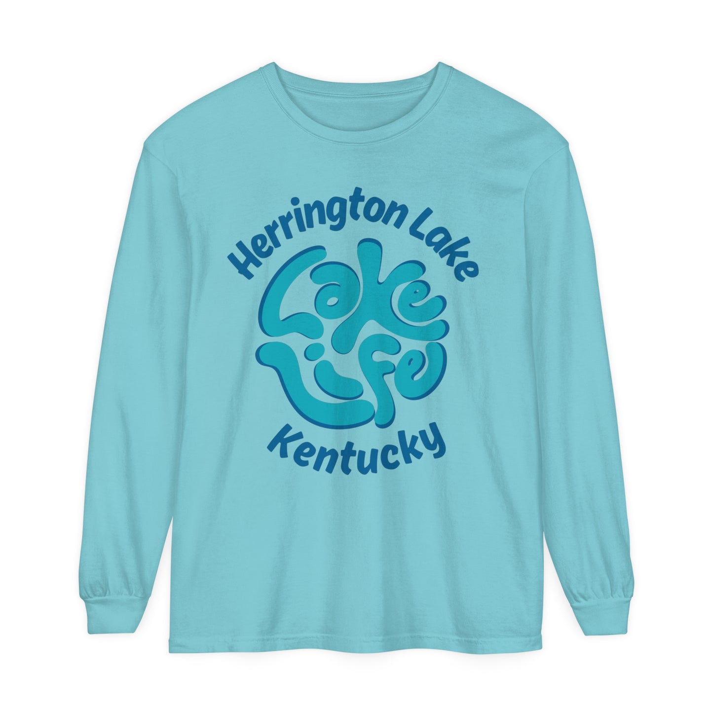 Herrington Lake Spring Pastels "Lake Life" Garment-dyed Comfort Colors Long Sleeve T-Shirt