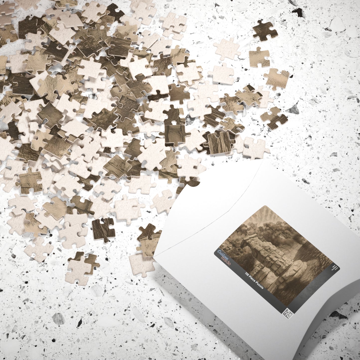 Chimney Rock in Pencil Jigsaw Puzzle (110, 252, 500 & 1000 pieces)