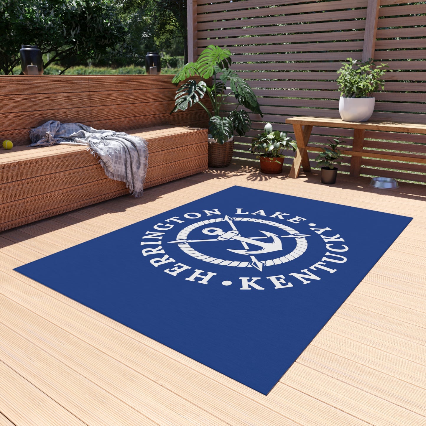 Herrington Lake Nautical Collection Outdoor Rug - Blue