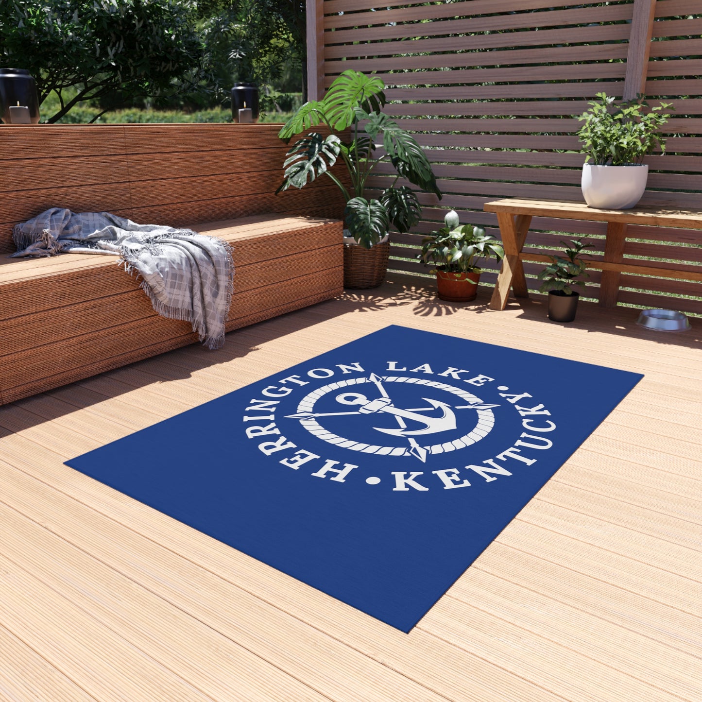 Herrington Lake Nautical Collection Outdoor Rug - Blue