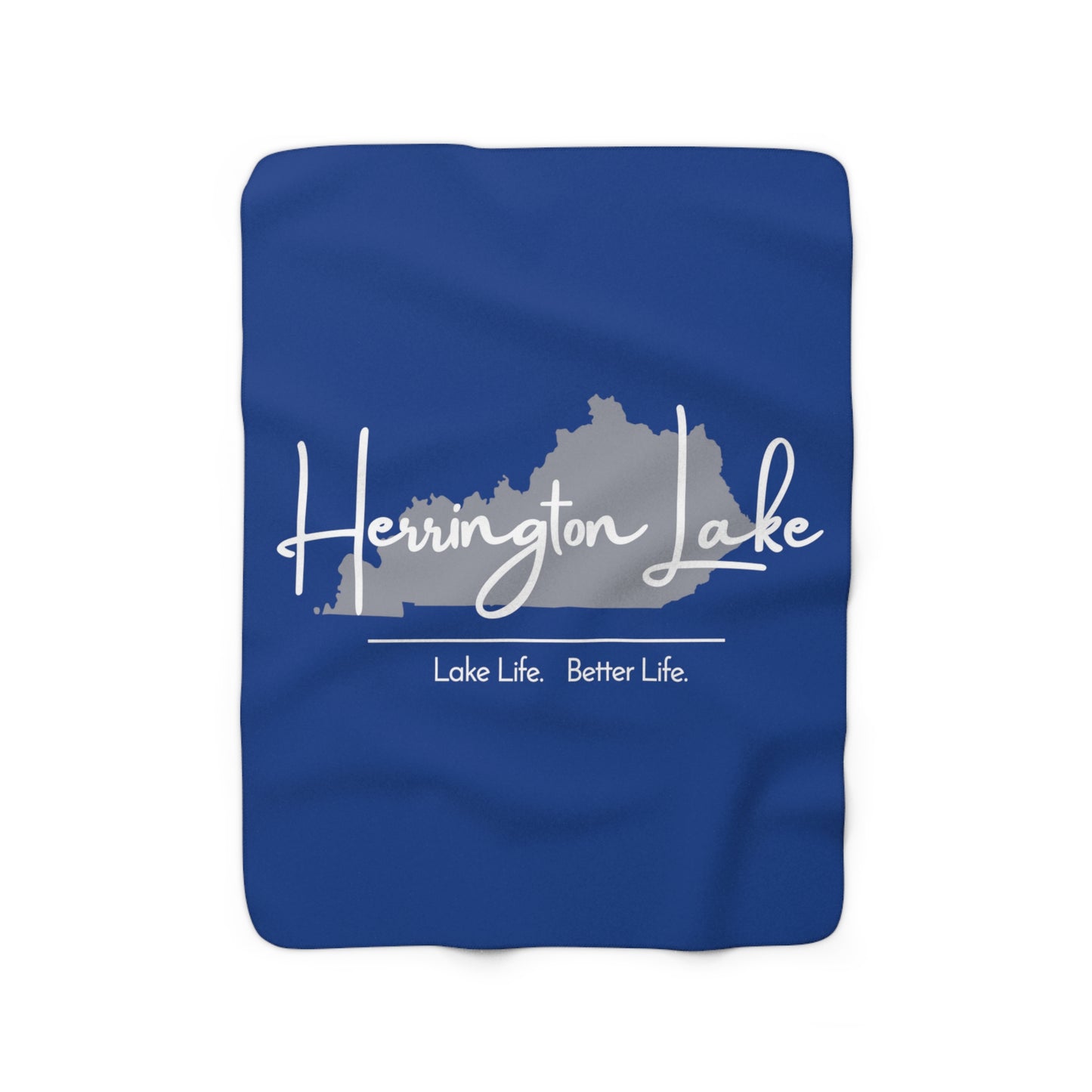 Herrington Lake Signature Collection Sherpa Fleece Blanket (Blue)