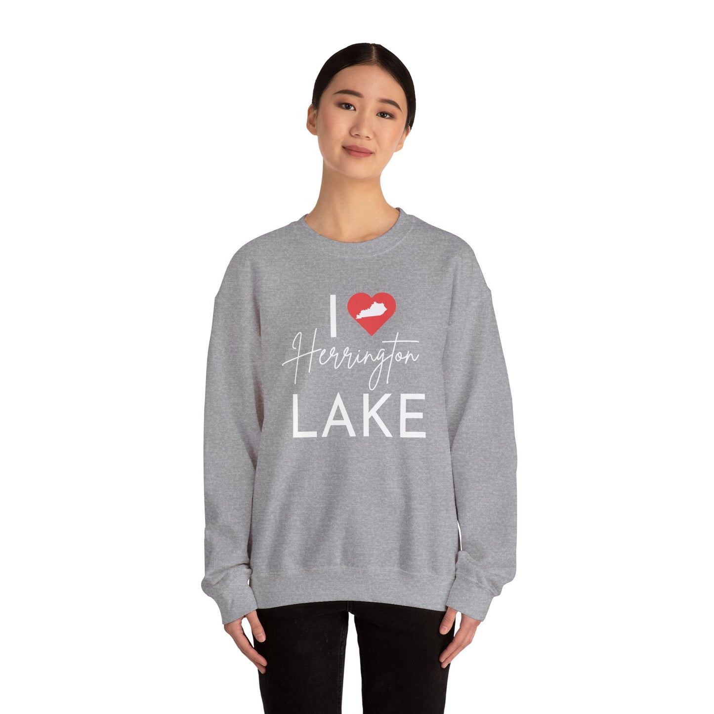 I ❤️ Herrington Lake Heavy Blend™ Crewneck Sweatshirt