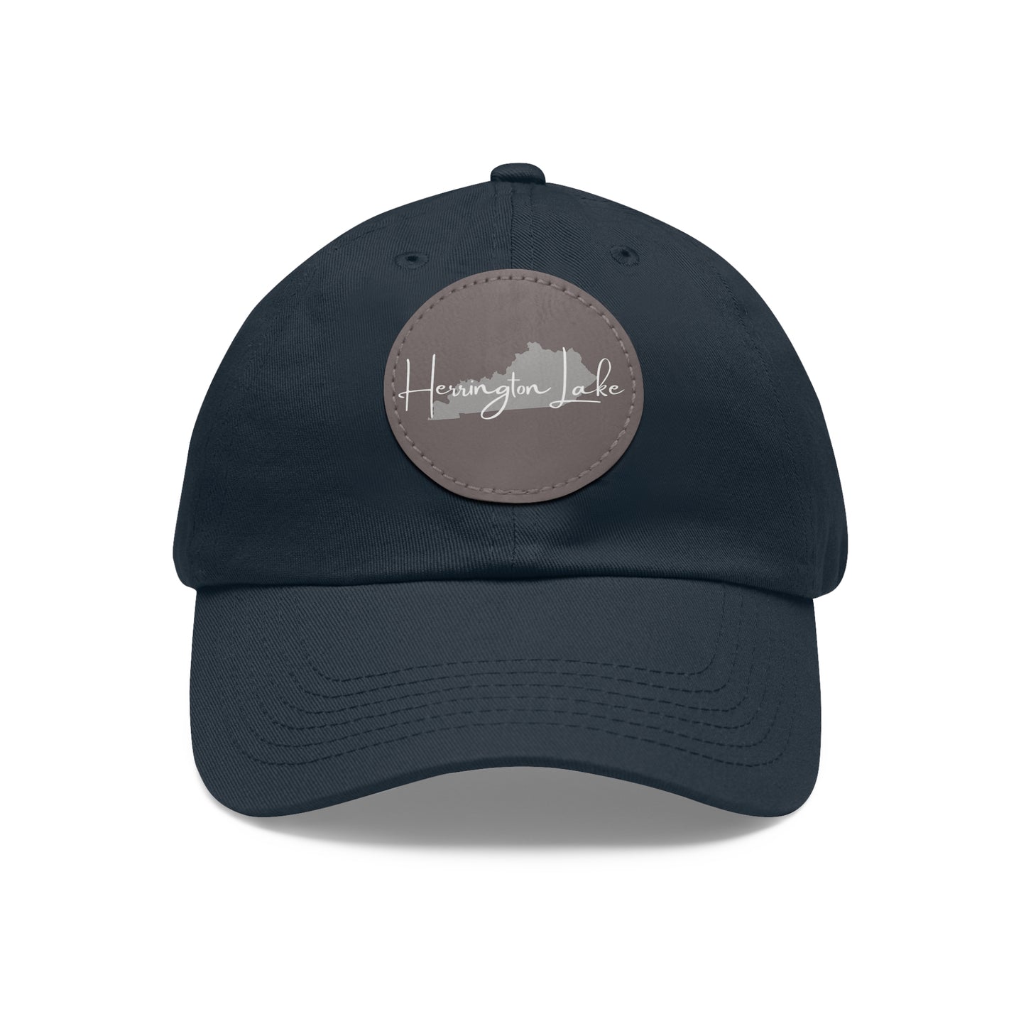 Herrington Lake Signature Collection Dad Hat with Leather Patch (Round)