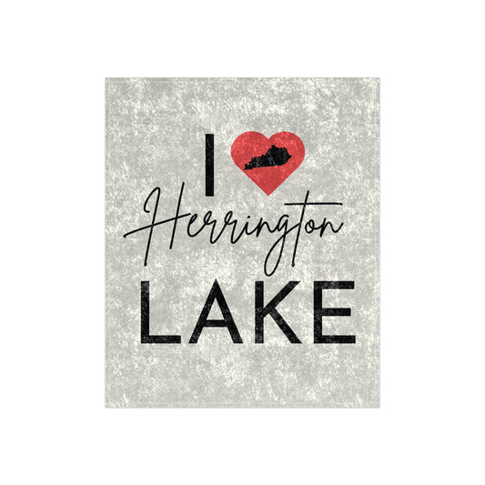 I ♥️ Herrington Lake Crushed Velvet Blanket