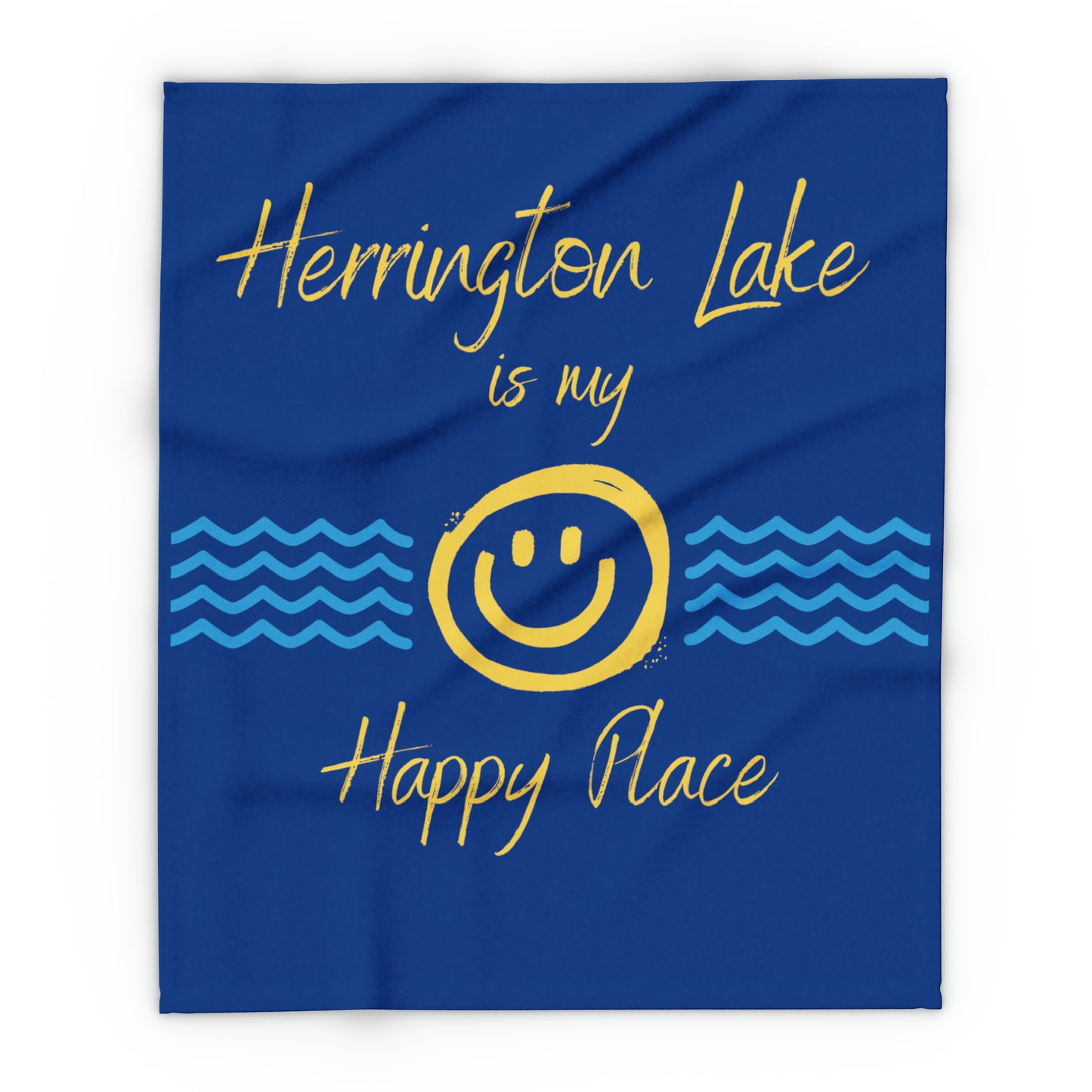 "Herrington Lake Is My Happy Place" Arctic Fleece Blanket