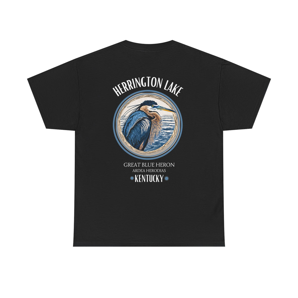 Great Blue Heron - Double-Sided Herrington Wildlife Collection Cotton Tee