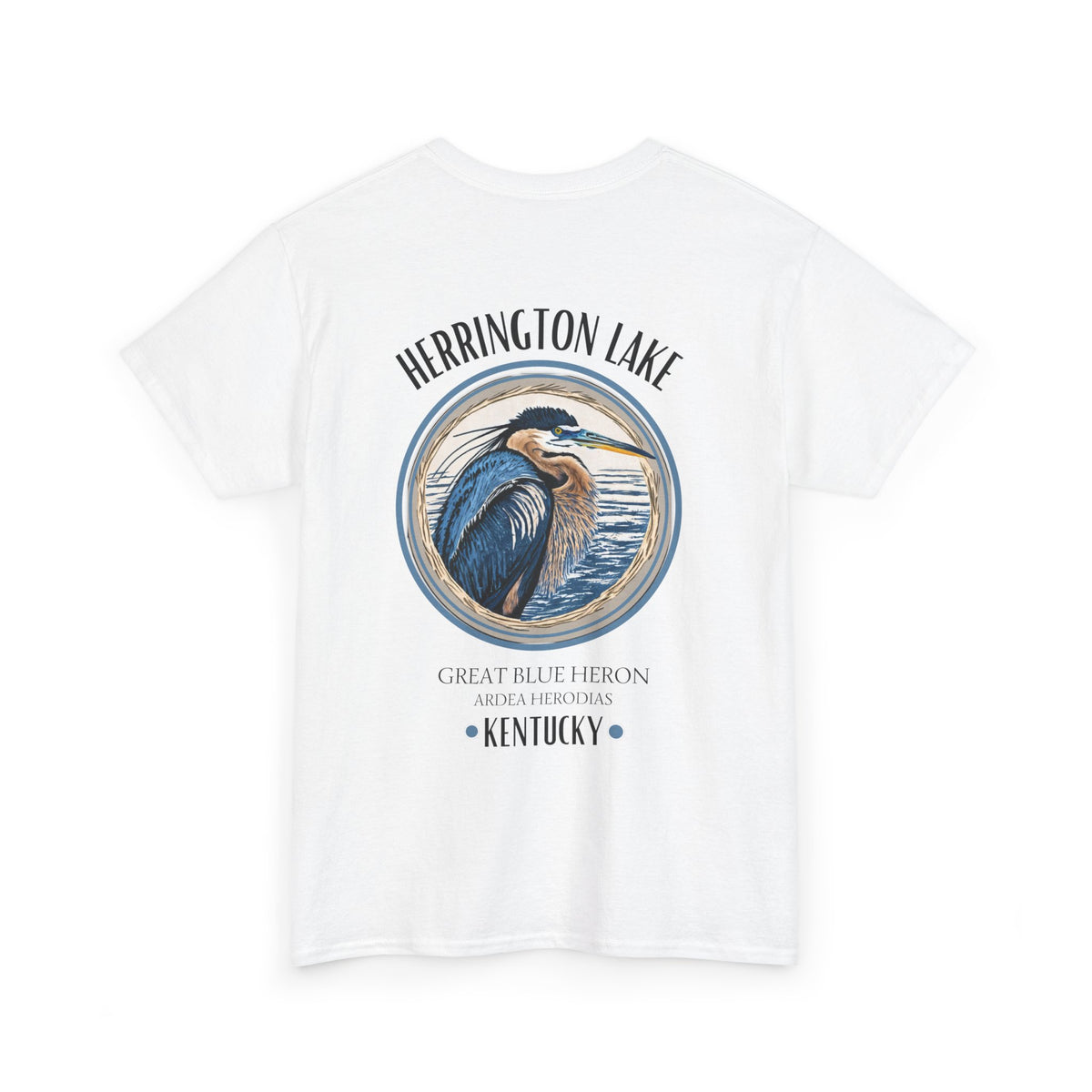 Great Blue Heron - Double-Sided Herrington Wildlife Collection Cotton Tee