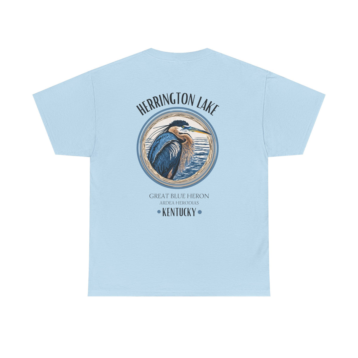 Great Blue Heron - Double-Sided Herrington Wildlife Collection Cotton Tee