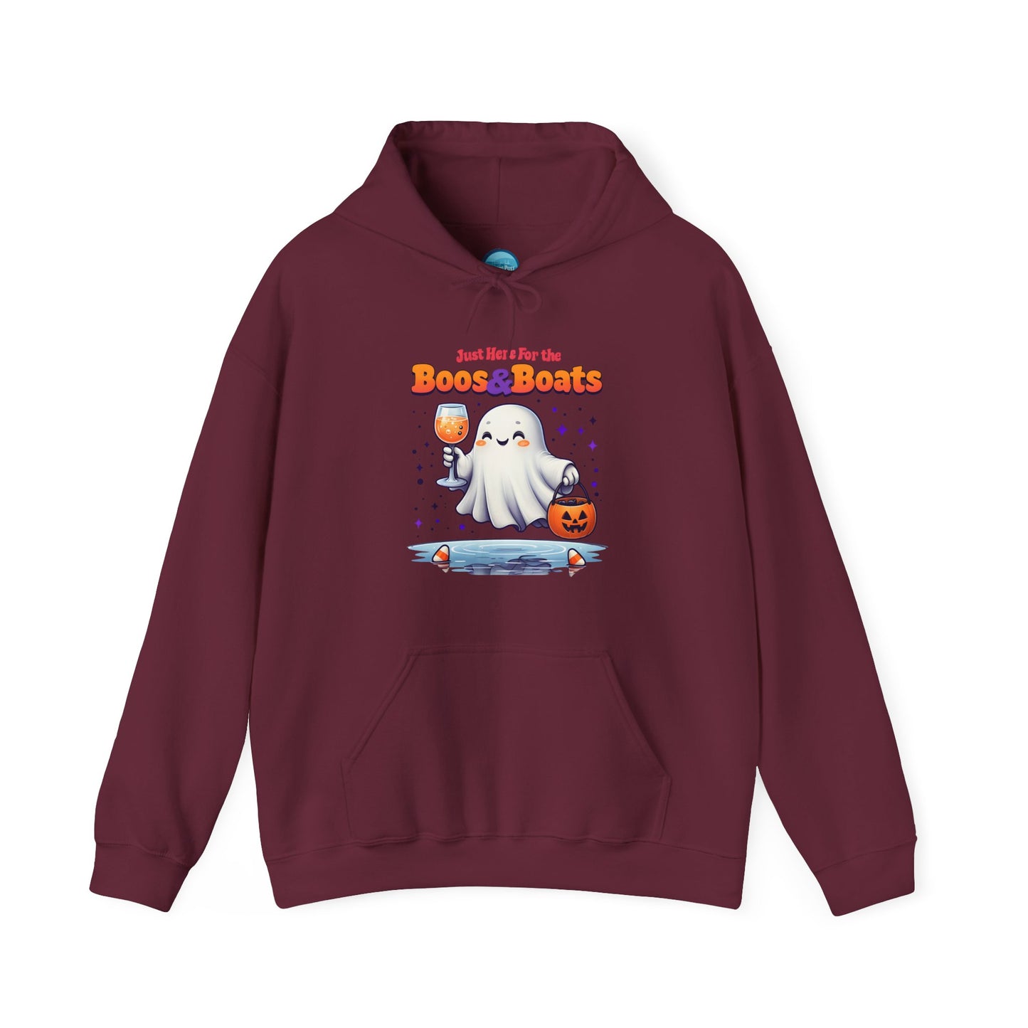 "Just Here For The Boos & Boats" Unisex Heavy Blend™ Hooded Sweatshirt