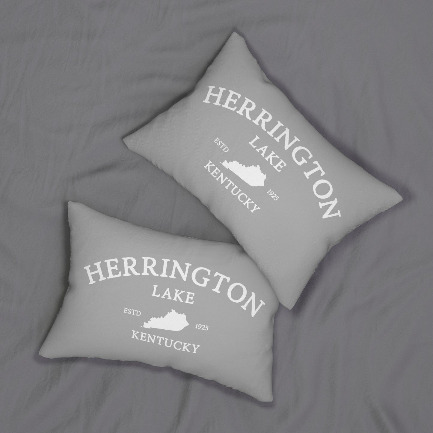 "Simply Herrington" Lumbar Pillow (Light Grey)