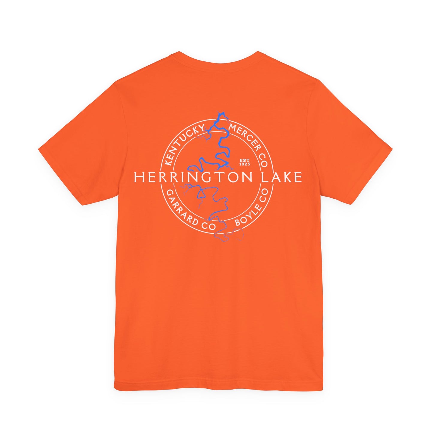 "The Classic" Herrington Lake and County Double-Sided Print Unisex Jersey Knit Cotton Short Sleeve Tee