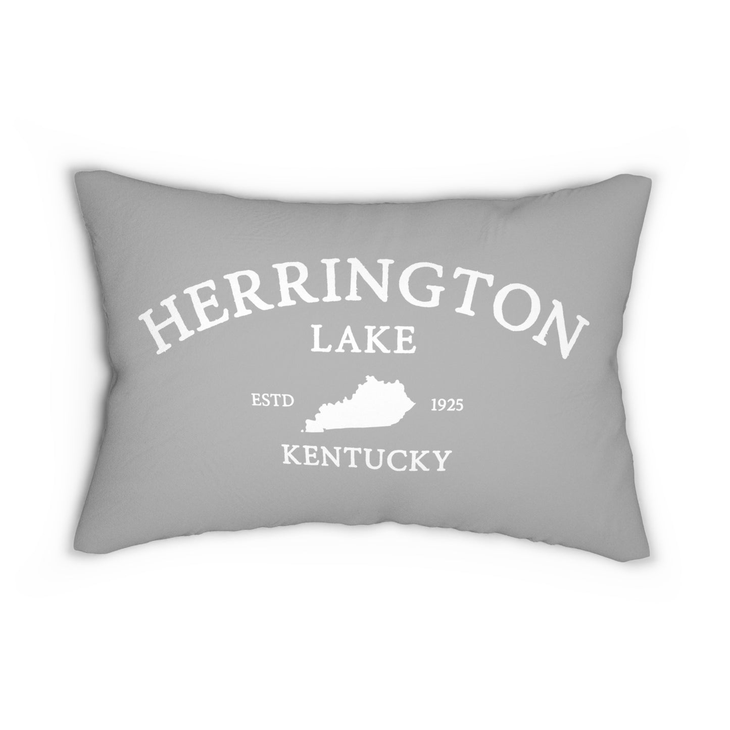 "Simply Herrington" Lumbar Pillow (Light Grey)