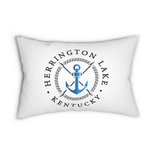 Herrington Lake Anchor Lumbar Pillow (White)