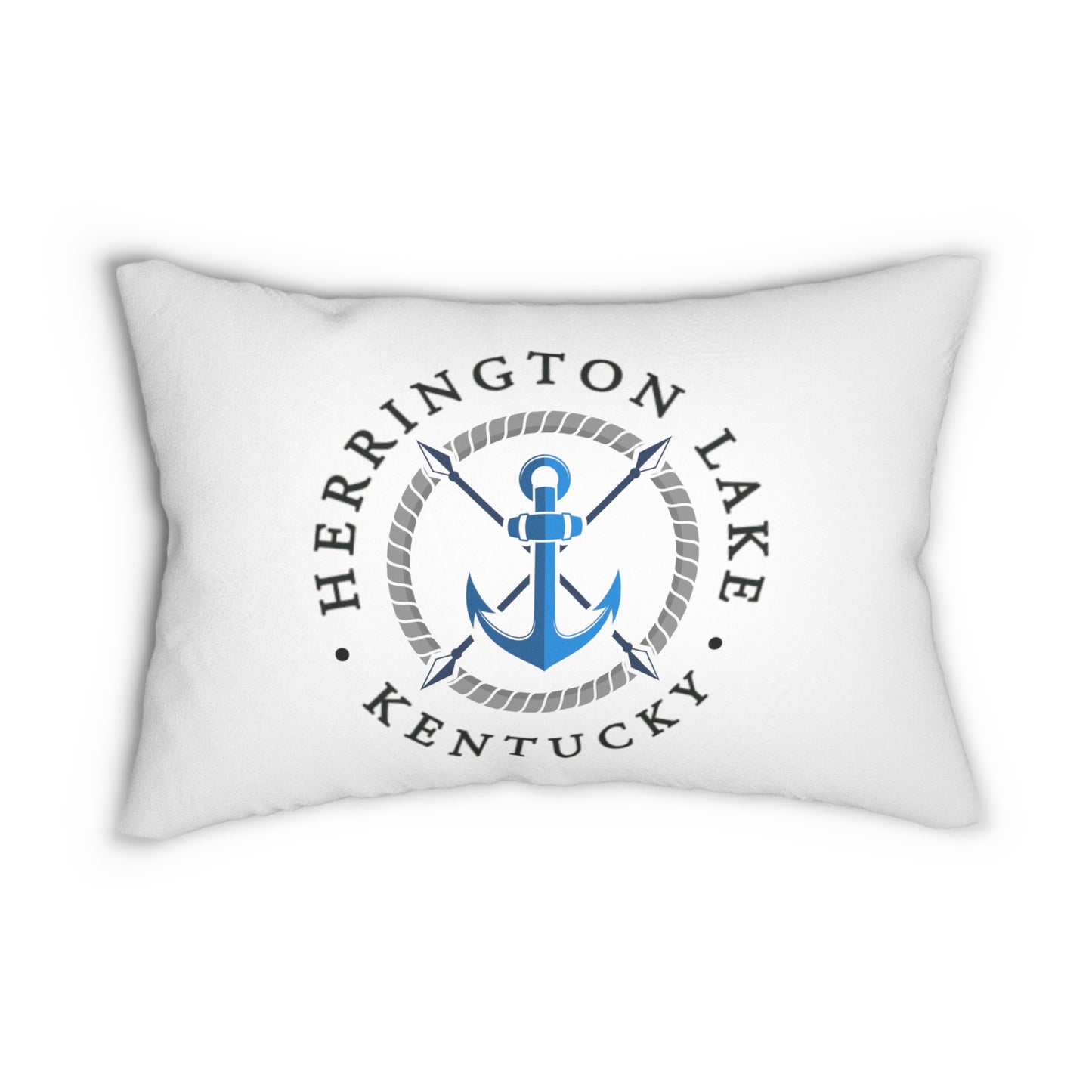 Herrington Lake Anchor Lumbar Pillow (White)