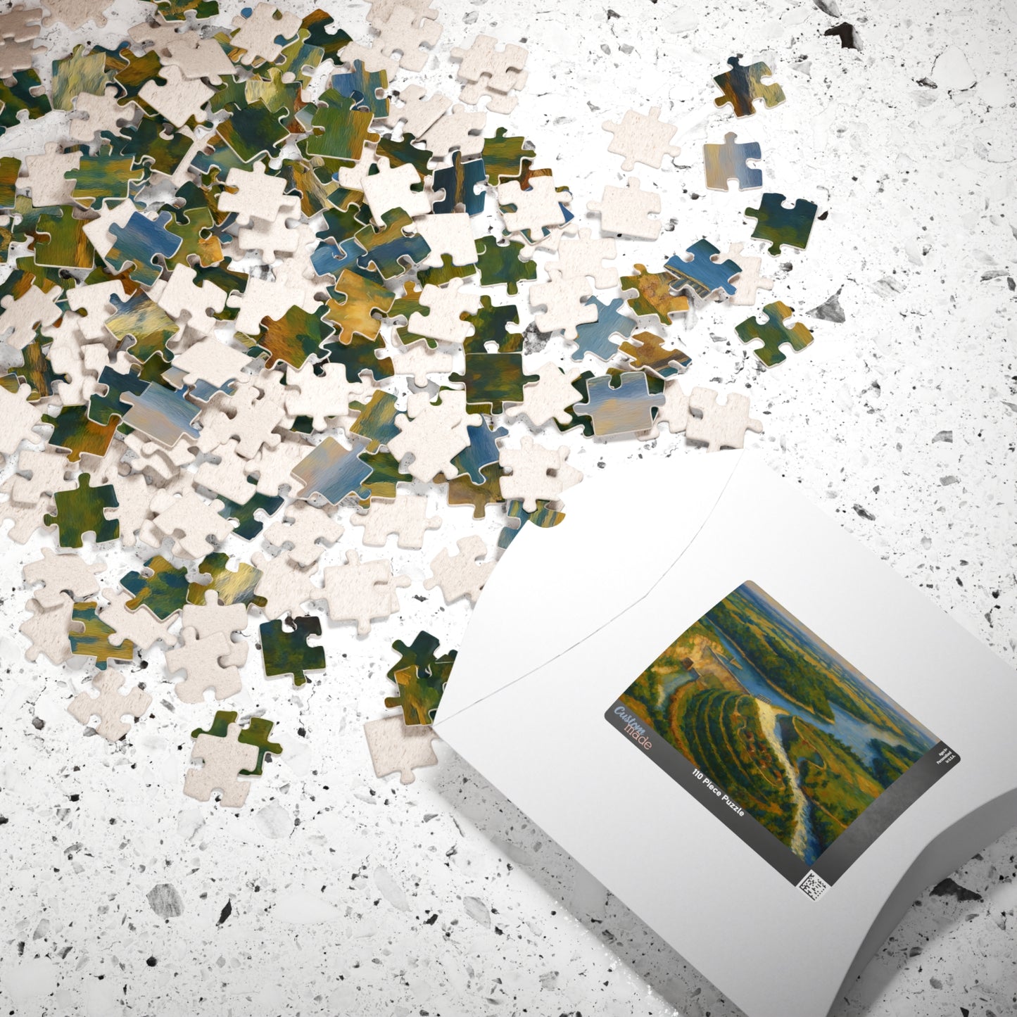 A Painter's Perspective: Dix Dam Aerial View Jigsaw Puzzle  (110, 252, 500 & 1000 pieces)