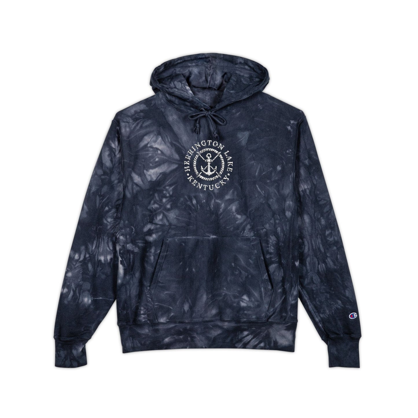 Embroidered Herrington Lake Nautical Collection Unisex Champion® Tie-Dye Hoodie