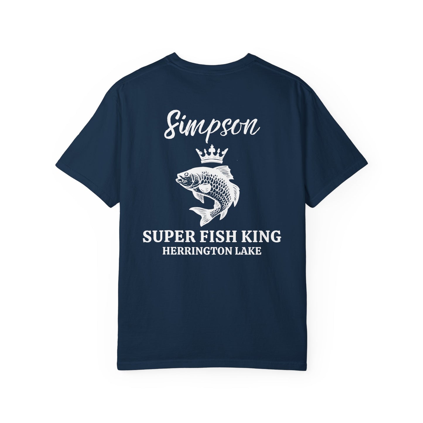 Custom Personalized Herrington Lake "Fish King" Double-Sided Premium Garment-Dyed Comfort Colors TShirt