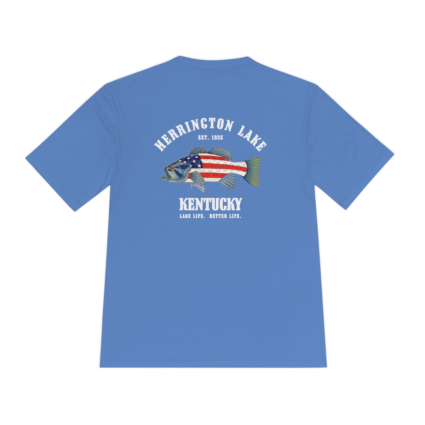 Herrington Lake Patriots All-American Angler Unisex Double Sided Moisture Wicking Tee