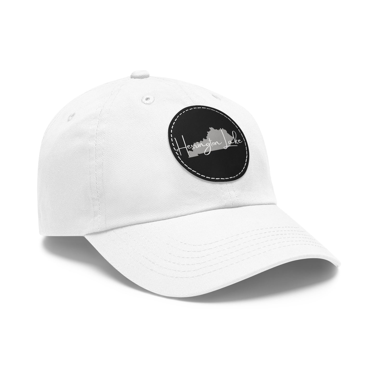 Herrington Lake Signature Collection Dad Hat with Leather Patch (Round)