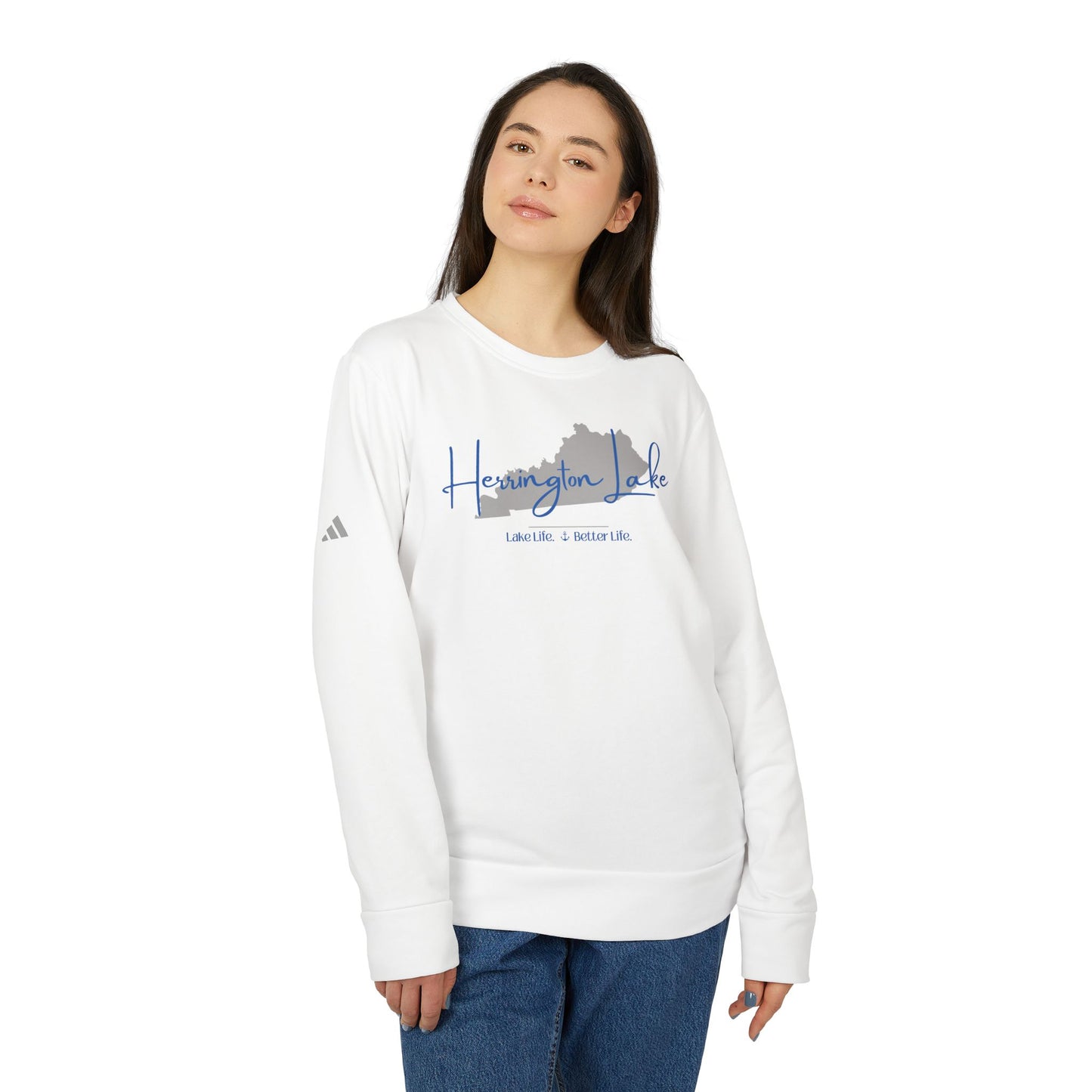 Herrington Lake Signature Collection adidas® Unisex Fleece Crewneck Sweatshirt