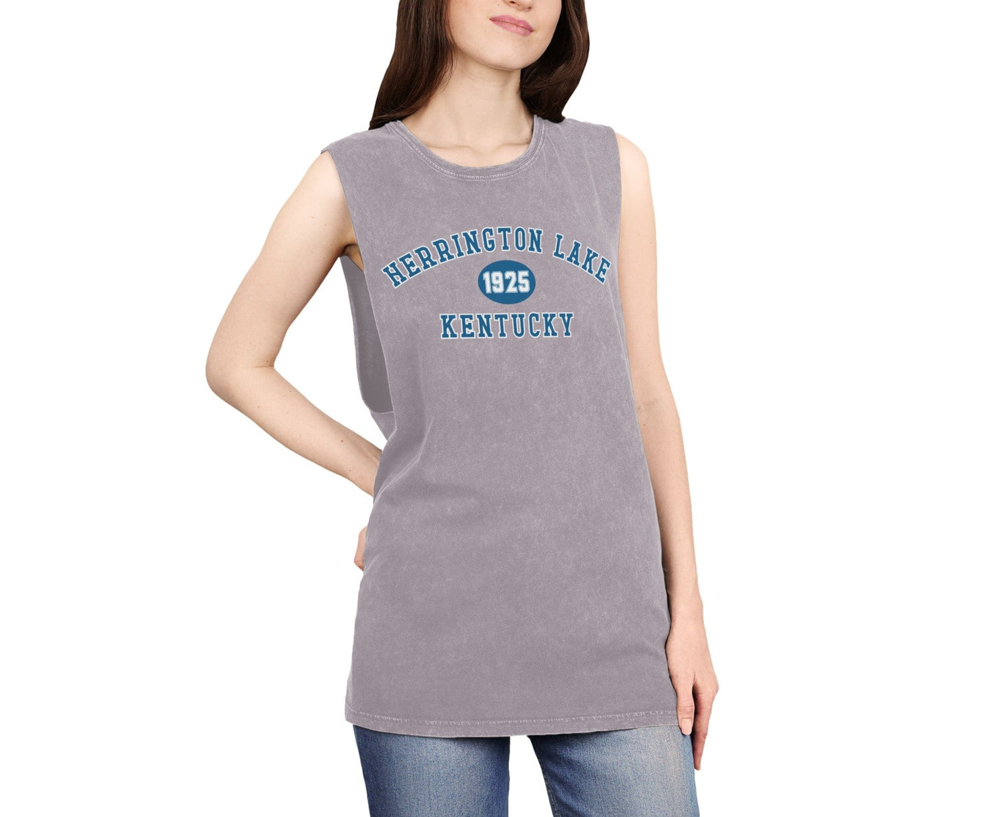 Herrington Lake Collegiate Collection Unisex Stonewash Tank Top