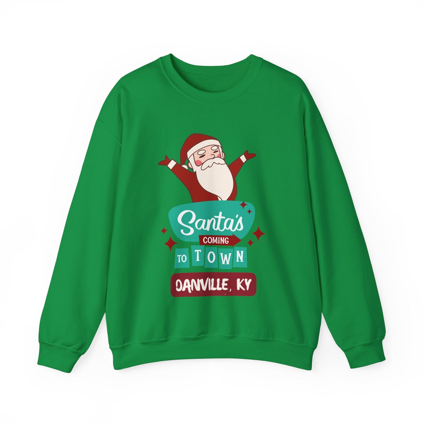 Santa is Coming to Danville KY Heavy Blend™ Crewneck Sweatshirt