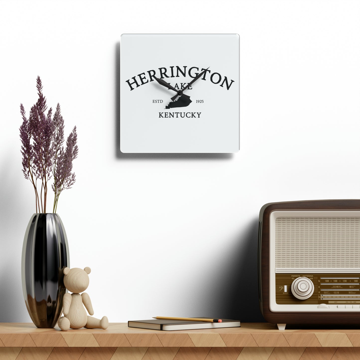 Simply Herrington Acrylic Wall Clock, Round & Square, White