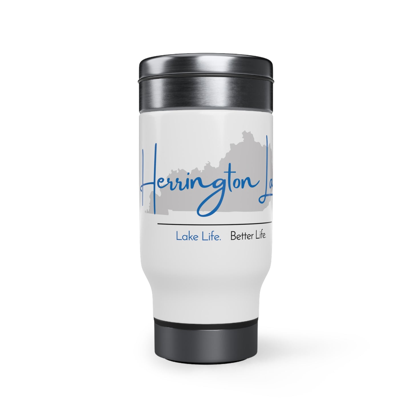 Herrington Lake Signature Collection Stainless Steel Travel Mug with Handle, 14oz