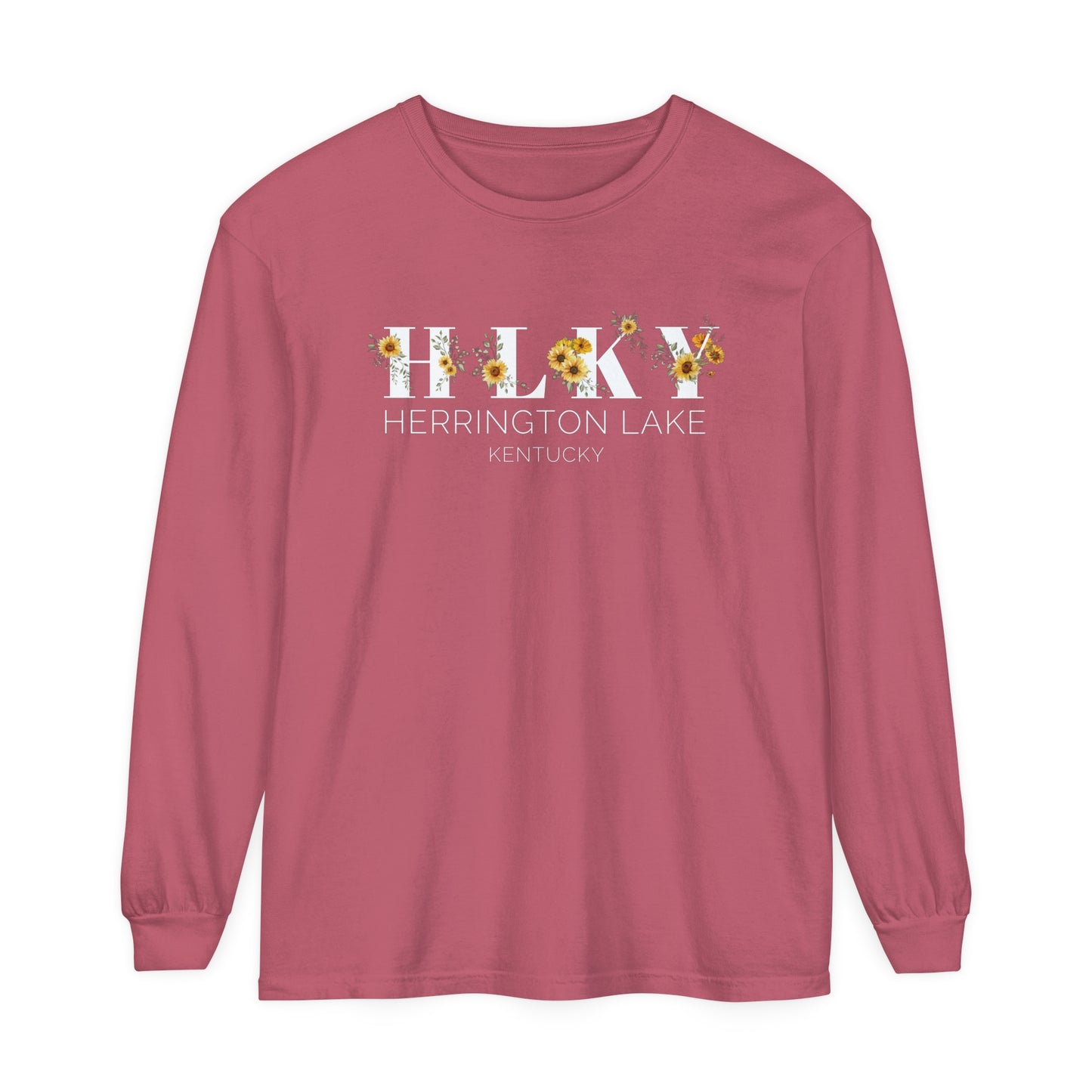 HLKY Collection Sunflowers Garment-Dyed Comfort Colors™ Long Sleeve T-Shirt