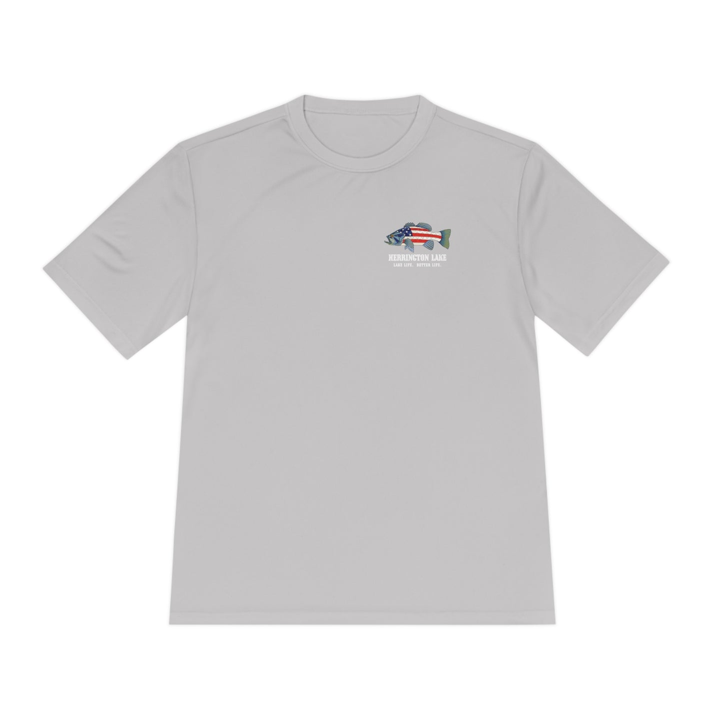 Herrington Lake Patriots All-American Angler Unisex Double Sided Moisture Wicking Tee