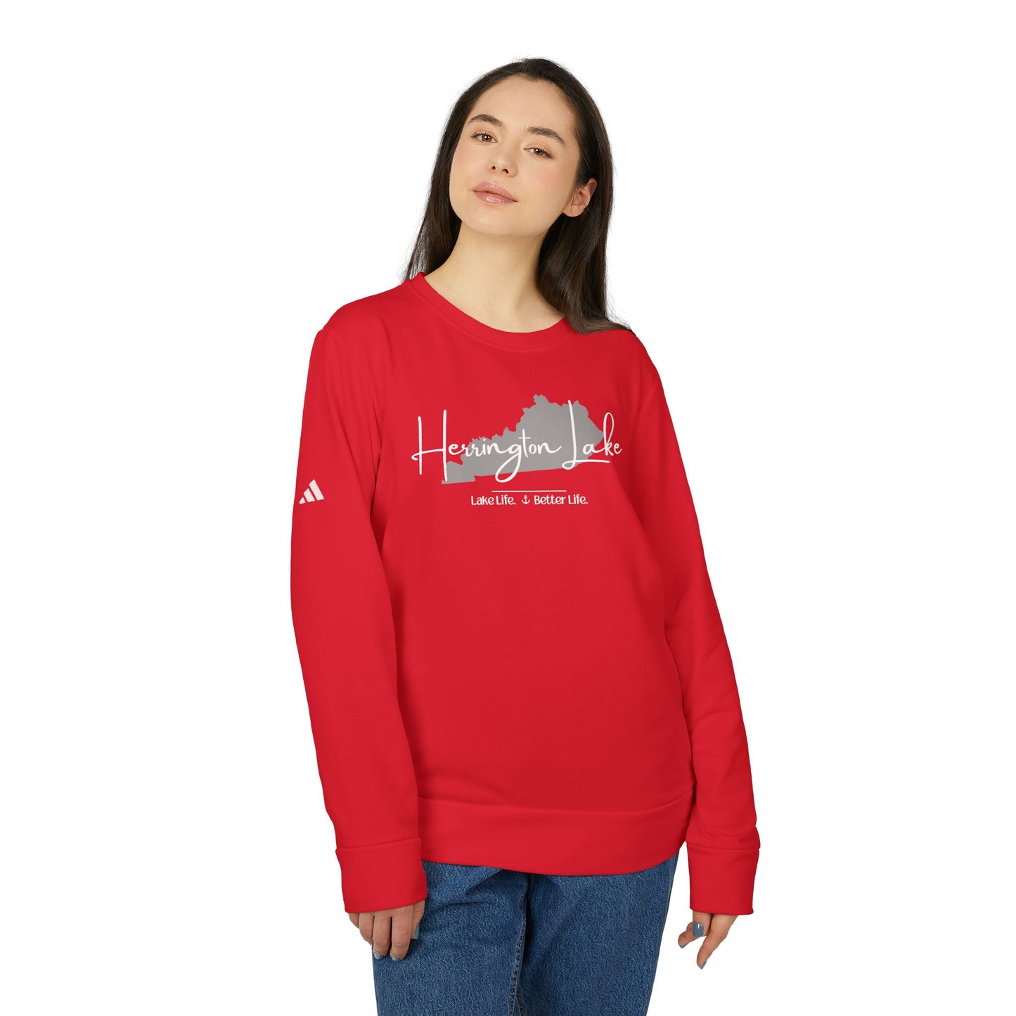 Herrington Lake Signature Collection adidas® Unisex Fleece Crewneck Sweatshirt