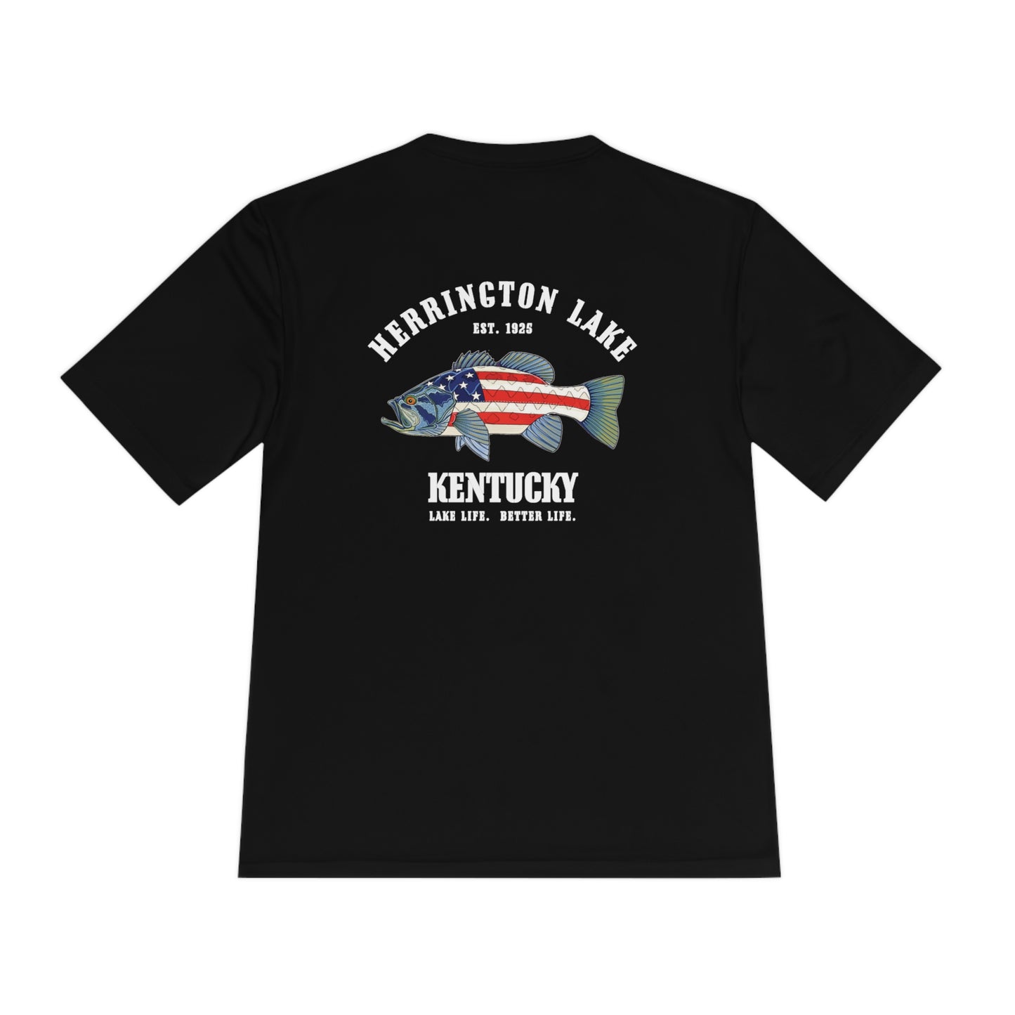 Herrington Lake Patriots All-American Angler Unisex Double Sided Moisture Wicking Tee