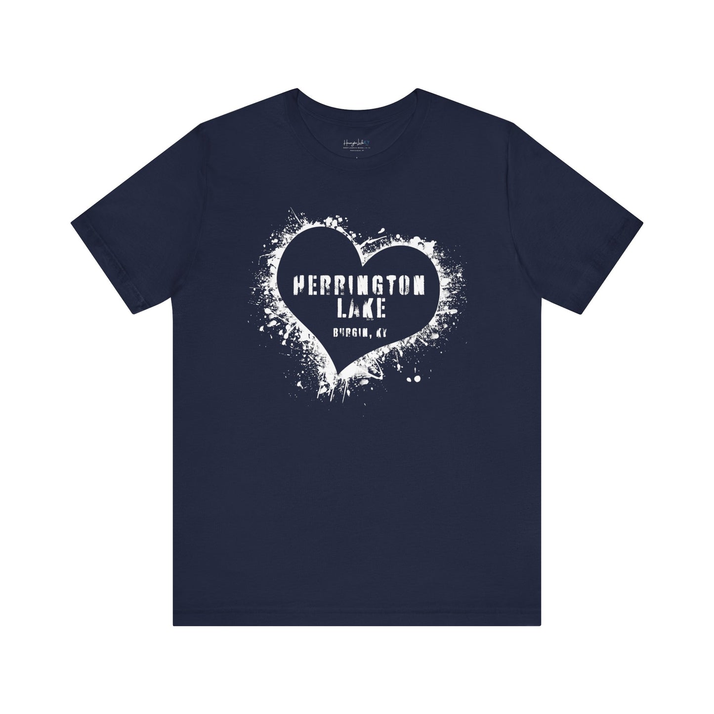 Herrington Lake Heart & Hometown Jersey Knit Cotton Tee (Burgin, KY)