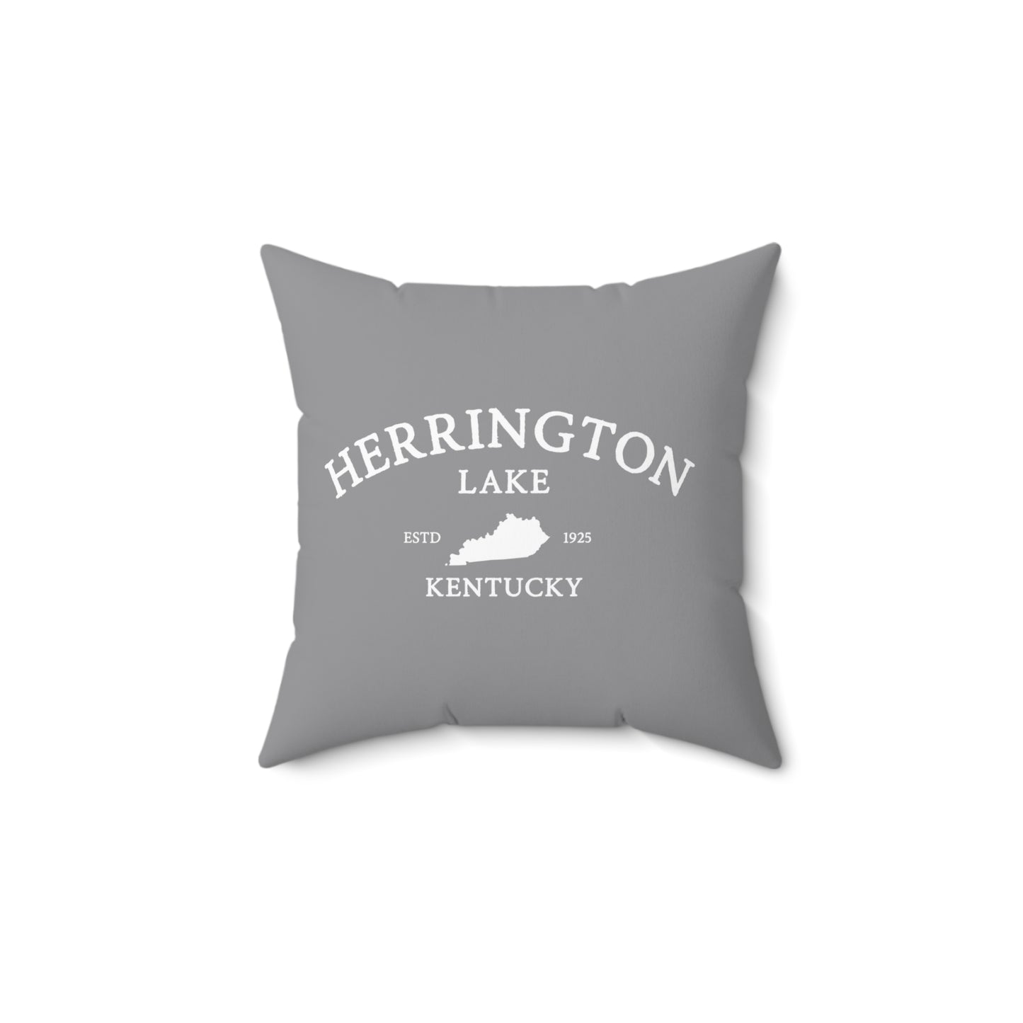 "Simply Herrington" Spun Polyester Square Accent Pillow (Light Grey)