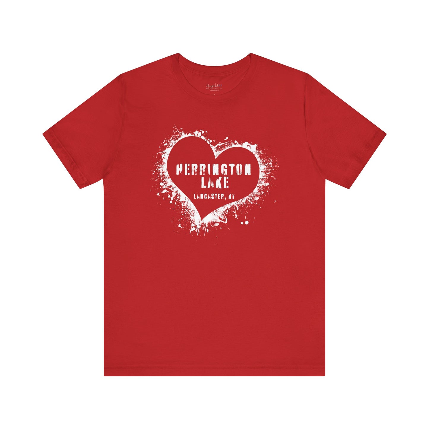 Herrington Lake Heart & Hometown Jersey Knit Cotton Tee (Lancaster, KY)