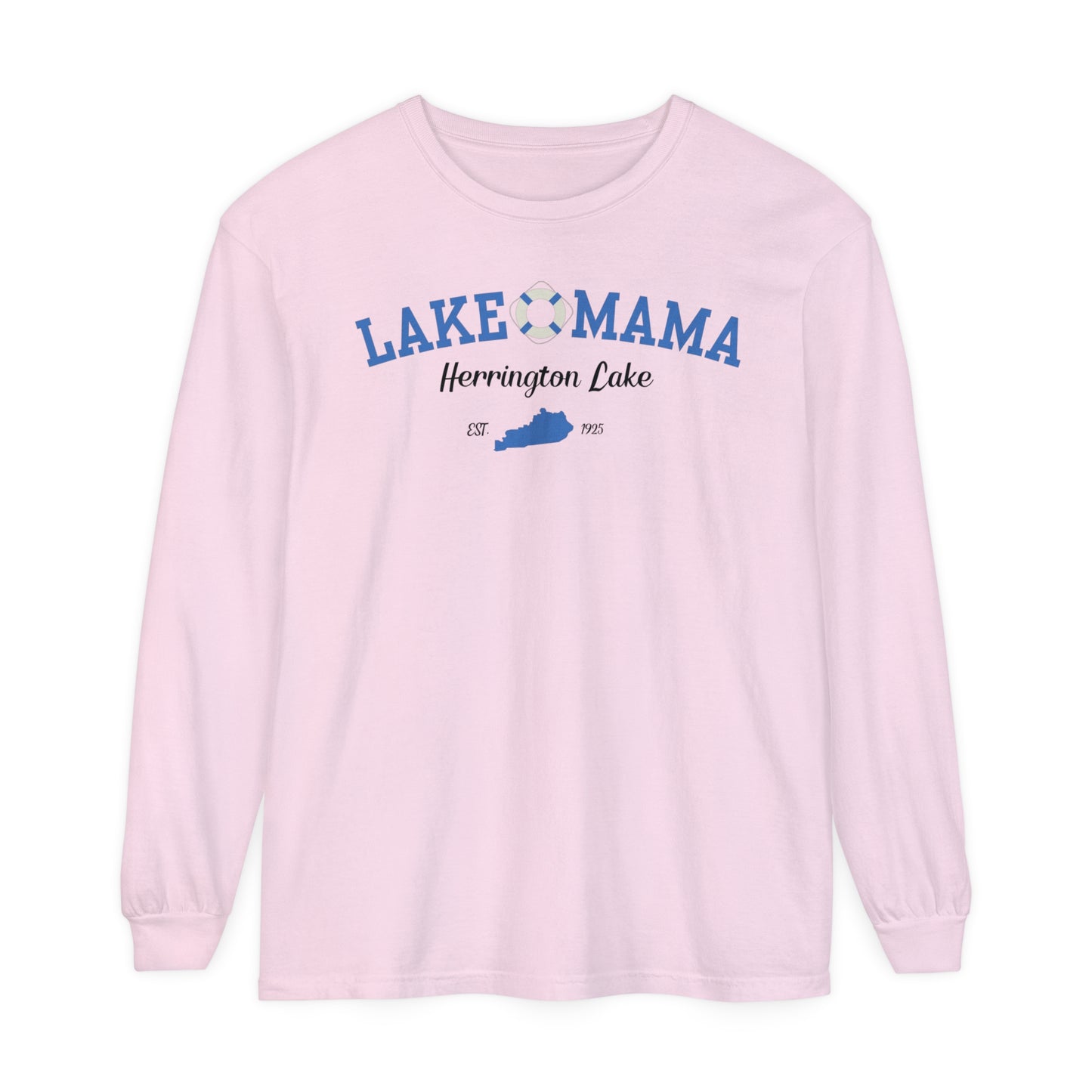 "Lake Mama" Garment-Dyed Premium Comfort Colors™ Long Sleeve T-Shirt