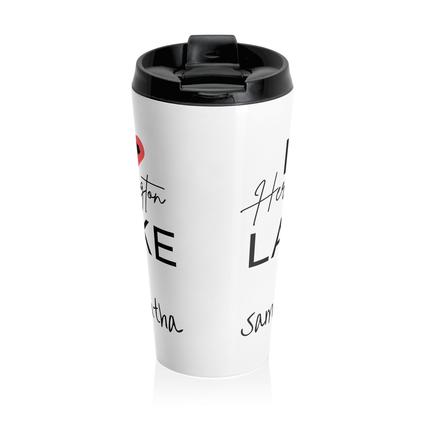 Customized I ❤️ Herrington Lake Stainless Steel Travel Mug