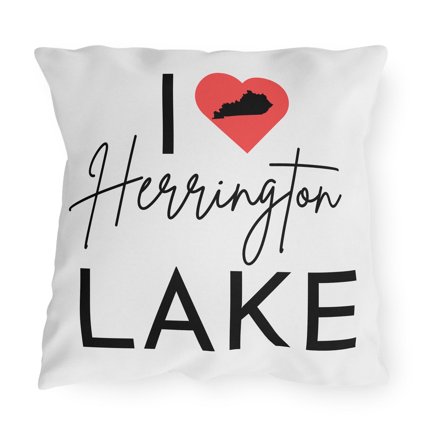 I ♥️ Herrington Lake Outdoor Pillow Outdoor Pillows