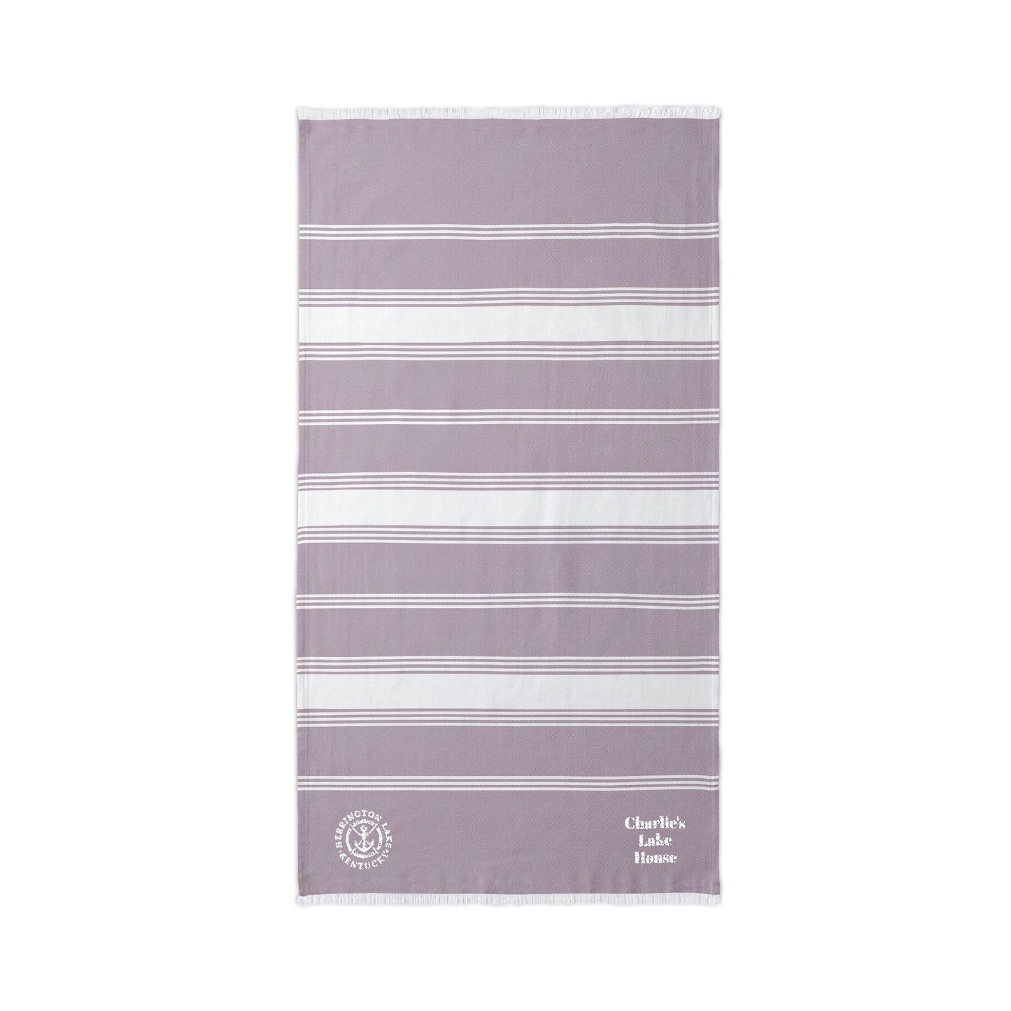 Custom Personlized Herrington Lake Nautical Collection Luxe Beach Throw (Embroidery)