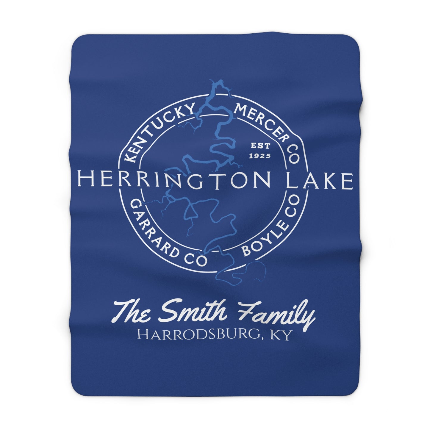 The Personalized Custom "Classic" Herrington Lake and County Sherpa Blanket