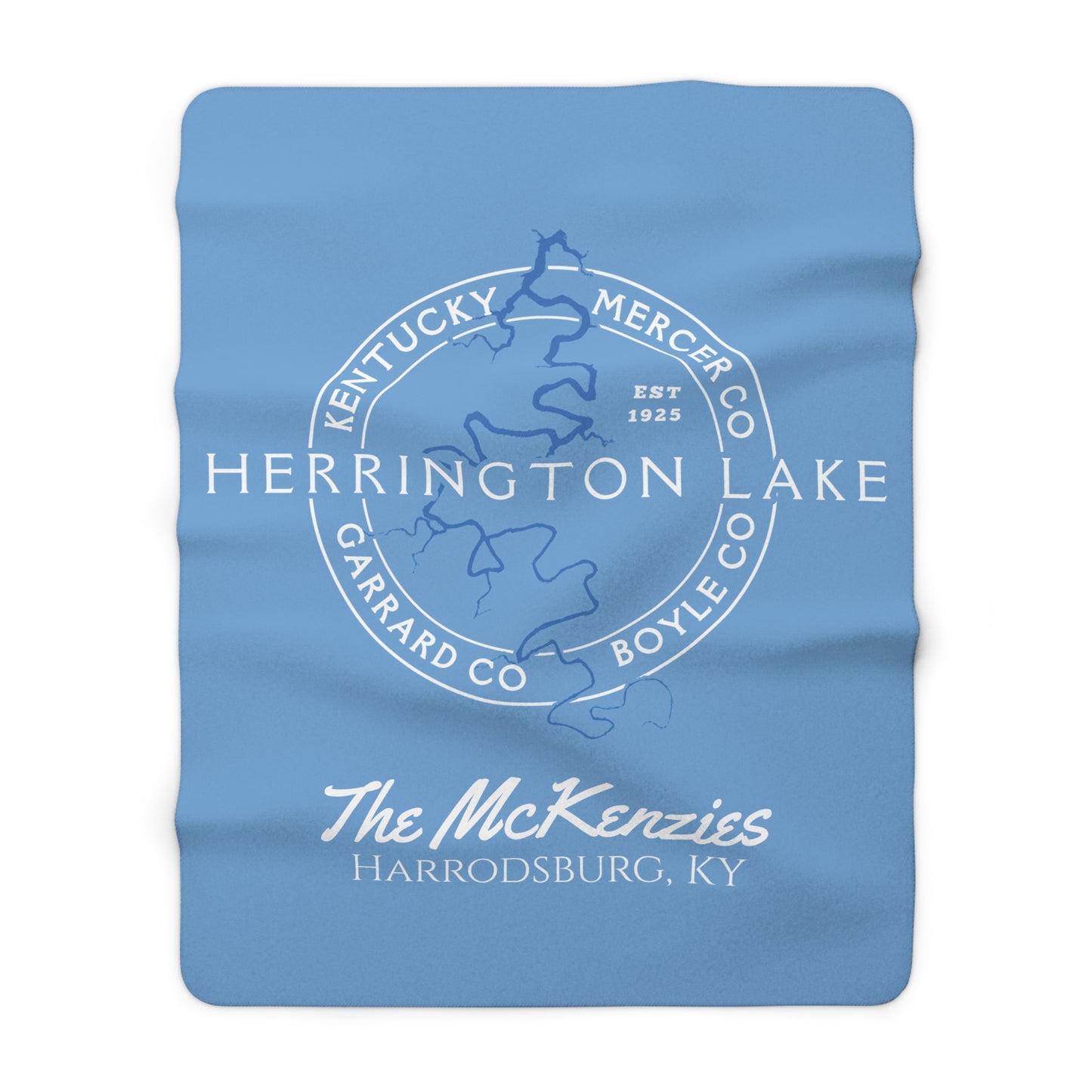 The Personalized Custom "Classic" Herrington Lake and County Sherpa Blanket