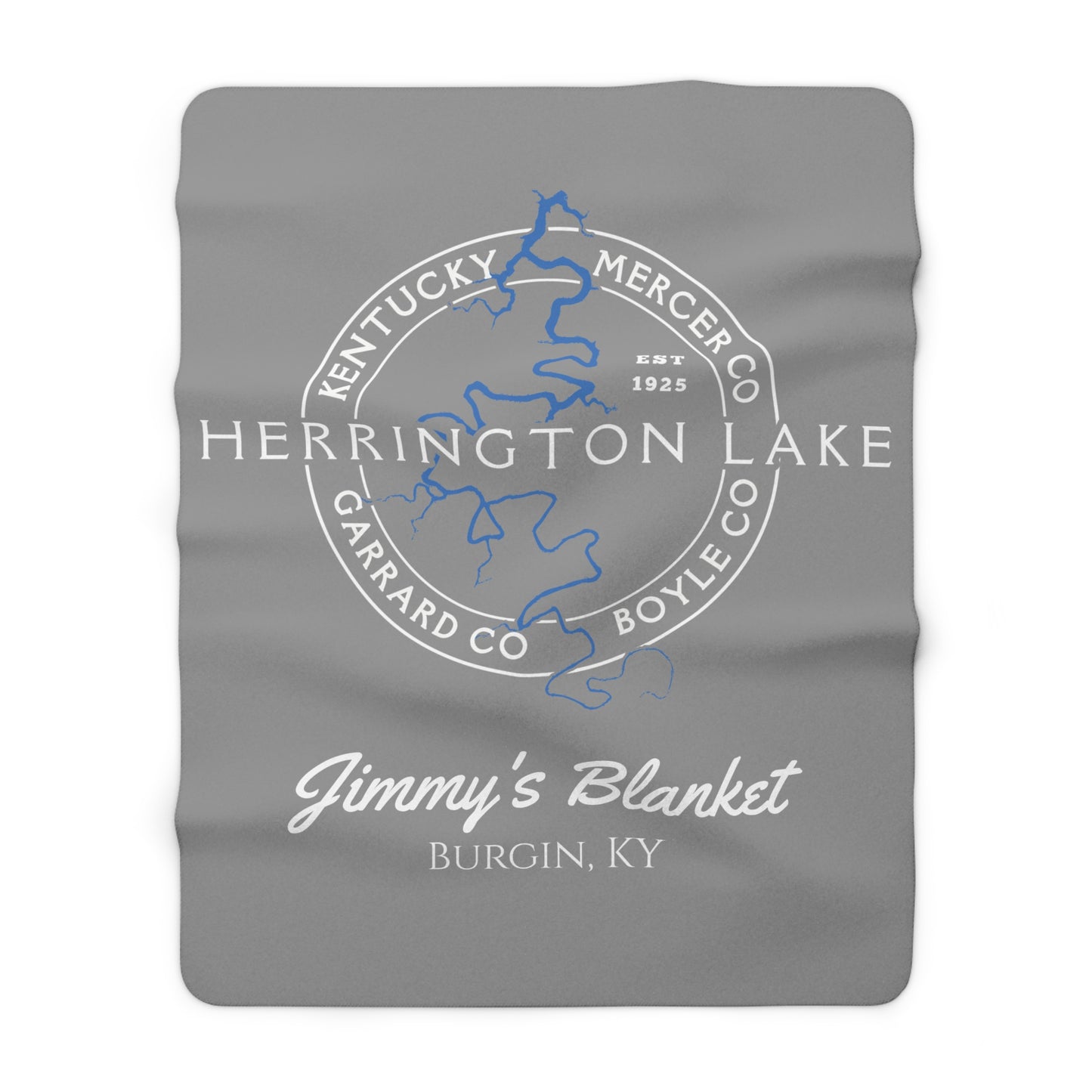 The Personalized Custom "Classic" Herrington Lake and County Sherpa Blanket