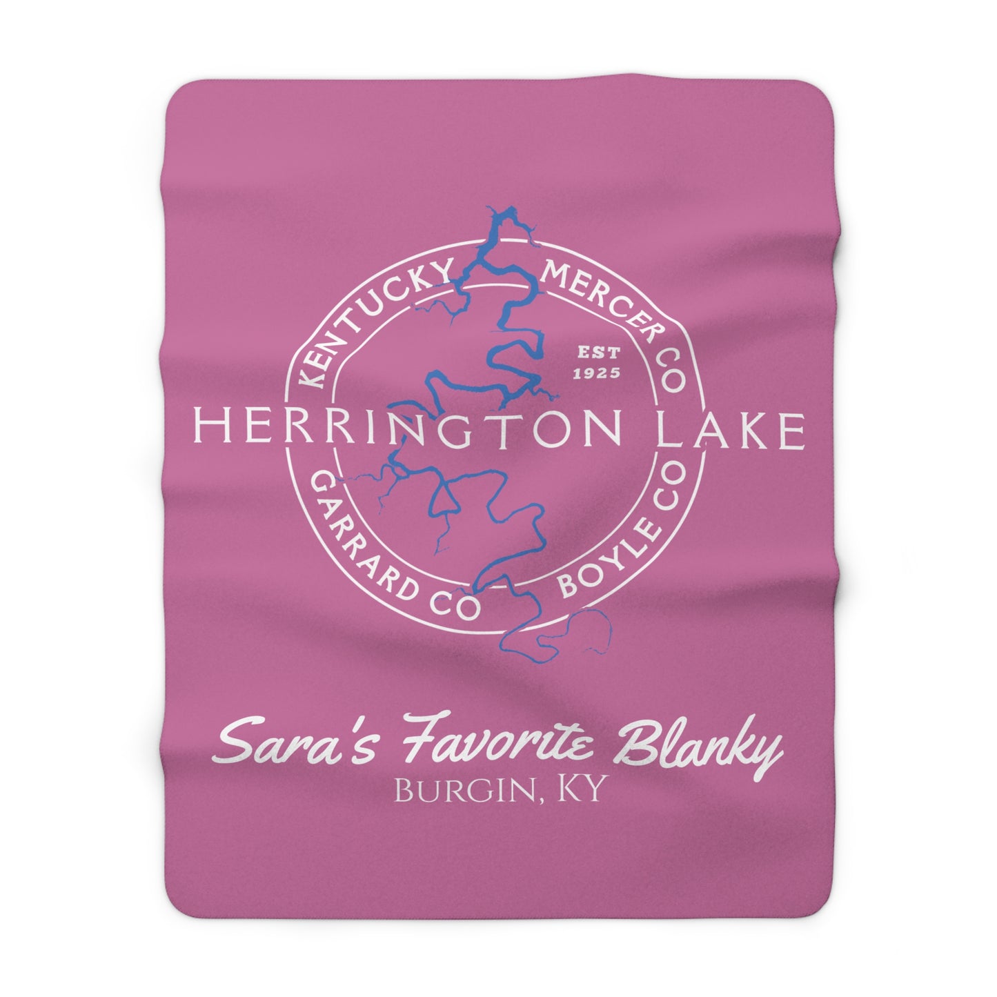 The Personalized Custom "Classic" Herrington Lake and County Sherpa Blanket