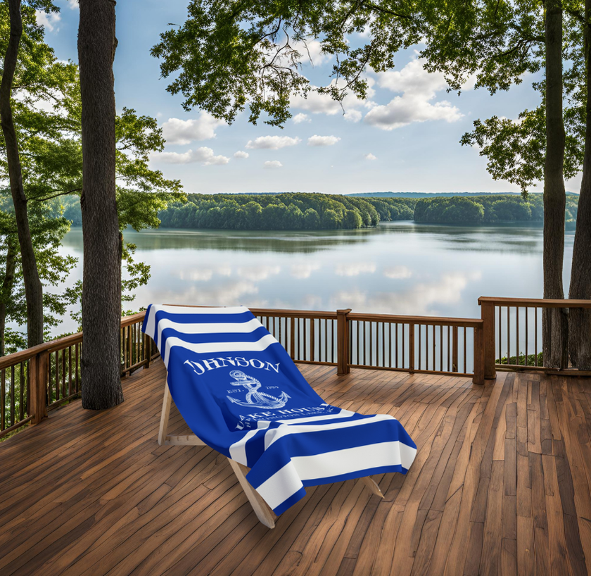 The Personalized Custom Lakehouse Ultra Soft beach Towel