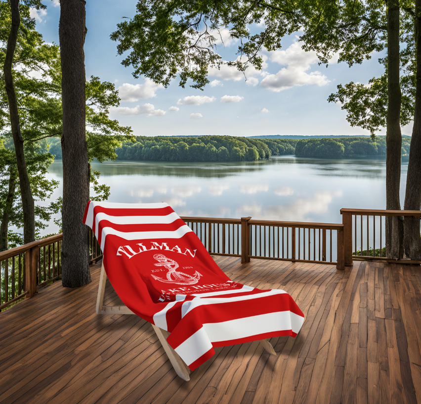 The Personalized Custom Lakehouse Ultra Soft beach Towel