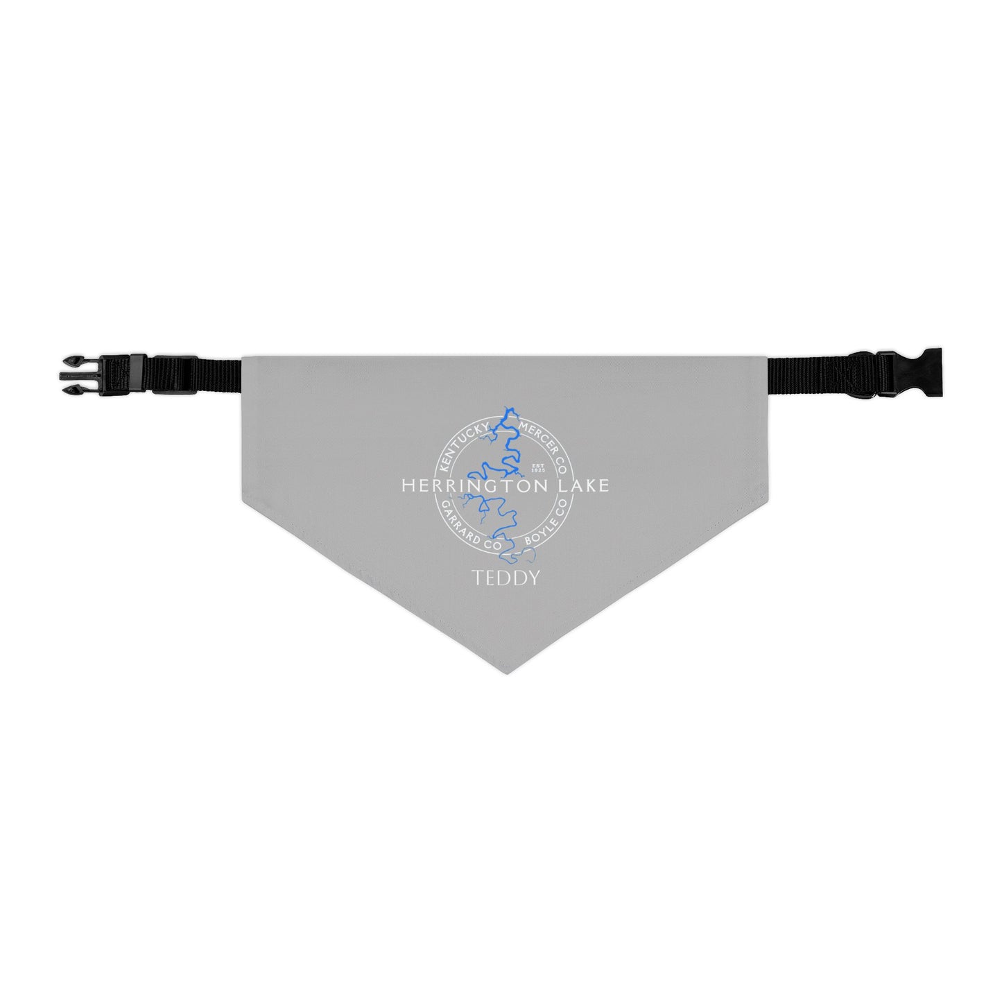 The "Classic" Personalized Custom Herrington Lake and County Pet Bandana Collar