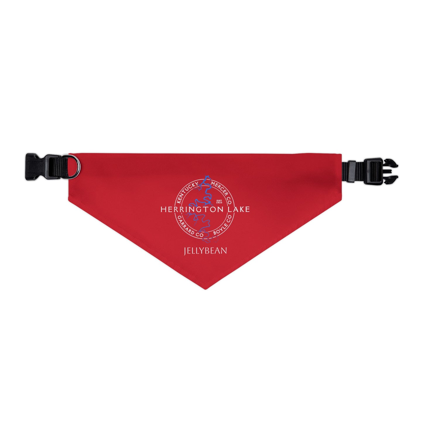 The "Classic" Personalized Custom Herrington Lake and County Pet Bandana Collar